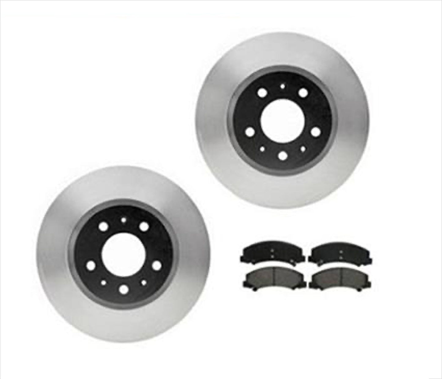 (2) Front Brake Rotors With Ceramic Pads Fits For 06-07 Chevrolet Monte Carlo