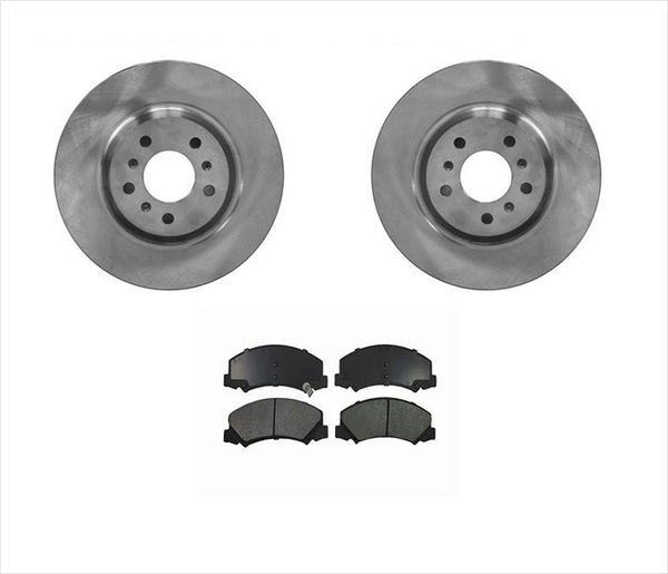 Front Brake Rotors & Ceramic Pads For Police Package 11-13 Impala 323MM Rotors