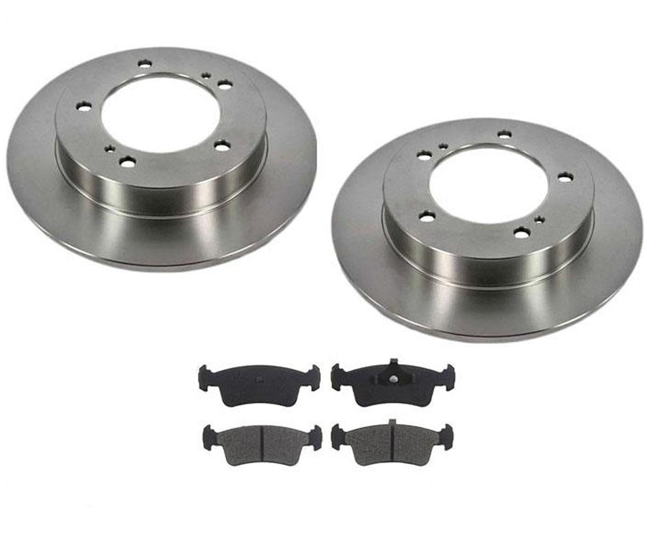 (2) Rotores y pastillas de freno delantero 100% nuevos para Suzuki Samurai 1986-1994