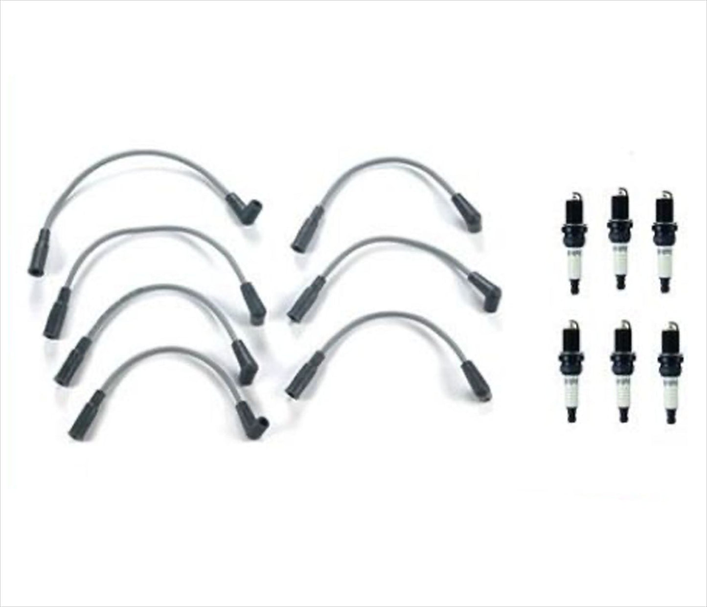 87-90 Cherokee Wagoneer 4.0L Spark Plug Wire Set & 6 Spark Plugs