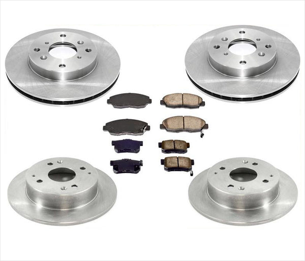 Rotors & Pads for Honda Accord 98-02 4 Door w Rear Disc Brakes 2.3L 4 Cylinder