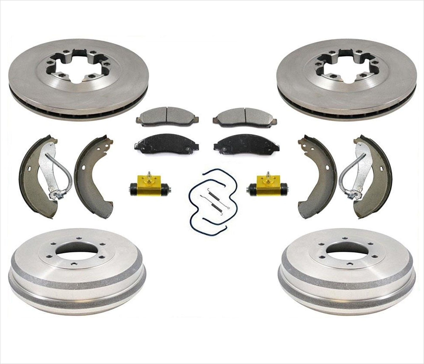 Rotors Brake Pads Drums Brake Shoes Spring Wheel Cyl 04-08 Chevrolet Colorado