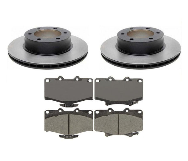 for 97-01 Toyota 4 Runner 16 Rim 319MM Larger Brake Disc Rotors & Ceramic Pads