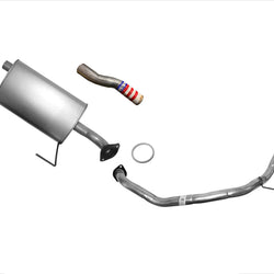 Weld On Dual Inlet Muffler and Tail Pipe Fits For 2007-2015 Nissan Titan 5.6L