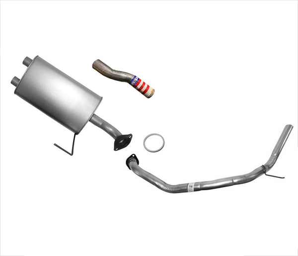 Weld On Dual Inlet Muffler and Tail Pipe Fits For 2007-2015 Nissan Titan 5.6L