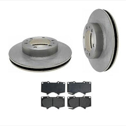 Fits 2008-2010 4 Wheel Drive 6 Stud Toyota Tacoma Front Brake Rotors Brake Pads