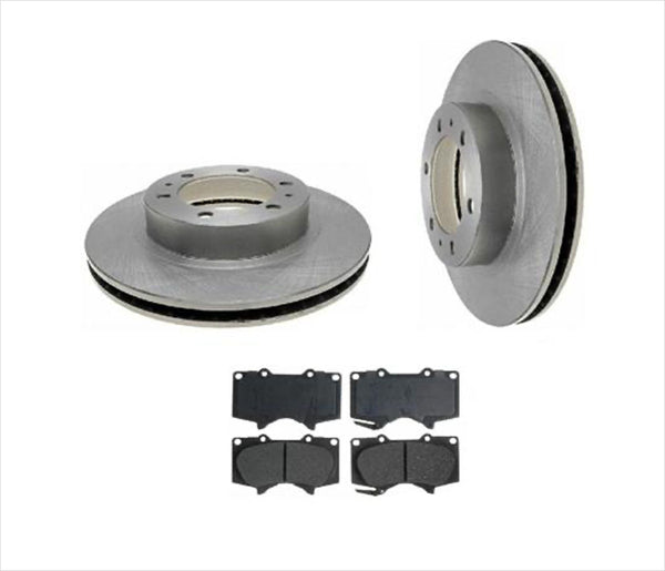 Fits 2008-2010 4 Wheel Drive 6 Stud Toyota Tacoma Front Brake Rotors Brake Pads
