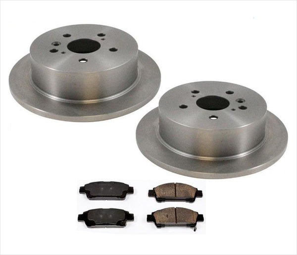 Rotores de freno de disco trasero y pastillas de cerámica 100% nuevos para Toyota Sienna Van 2004-2010