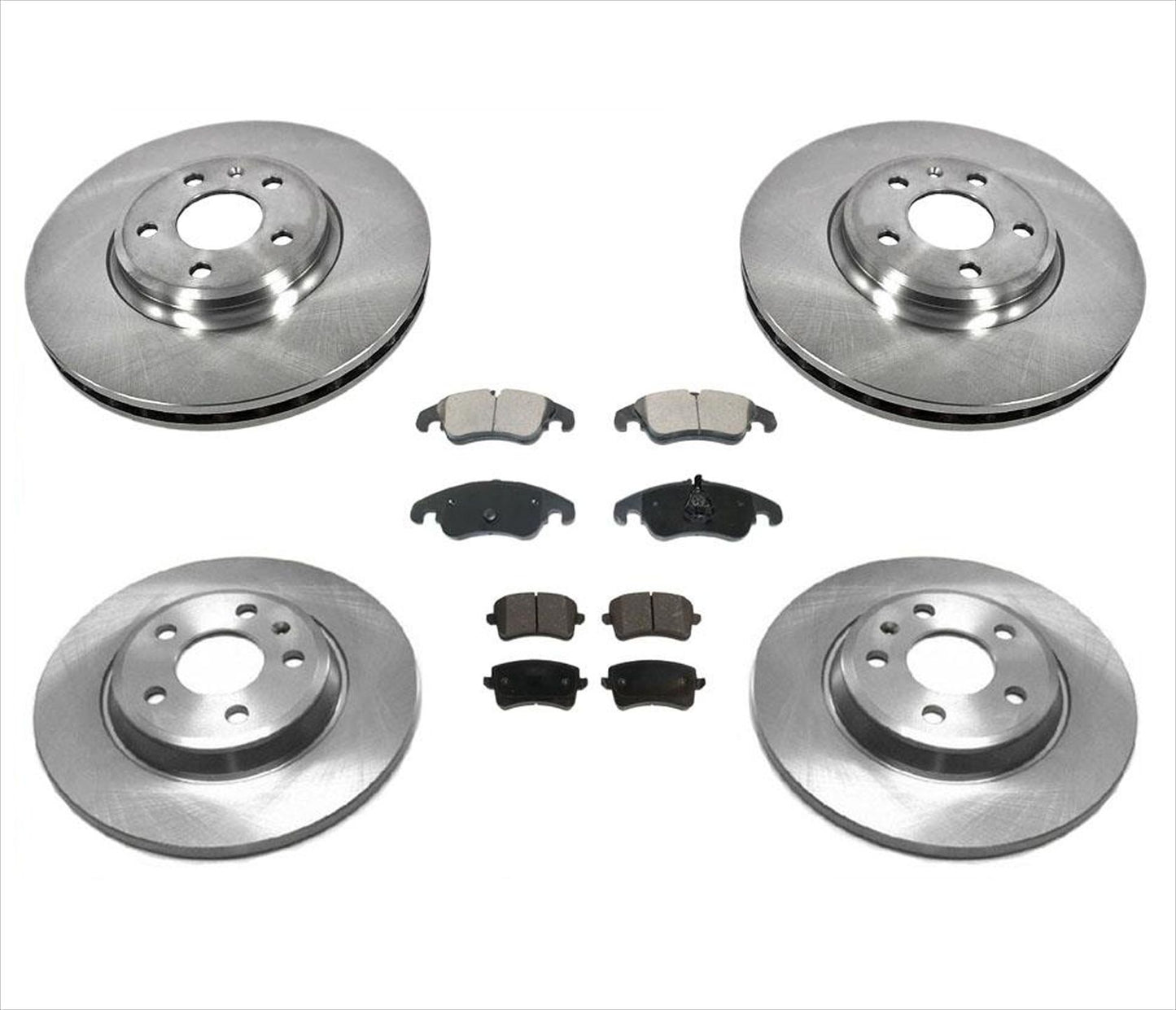 Front Rear Disc Brake Rotors & Brake Pads for Audi A4 Q5 09-11 6pc Kit