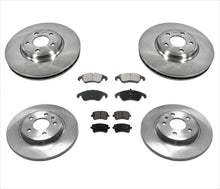 Front Rear Disc Brake Rotors & Brake Pads for Audi A4 Q5 09-11 6pc Kit