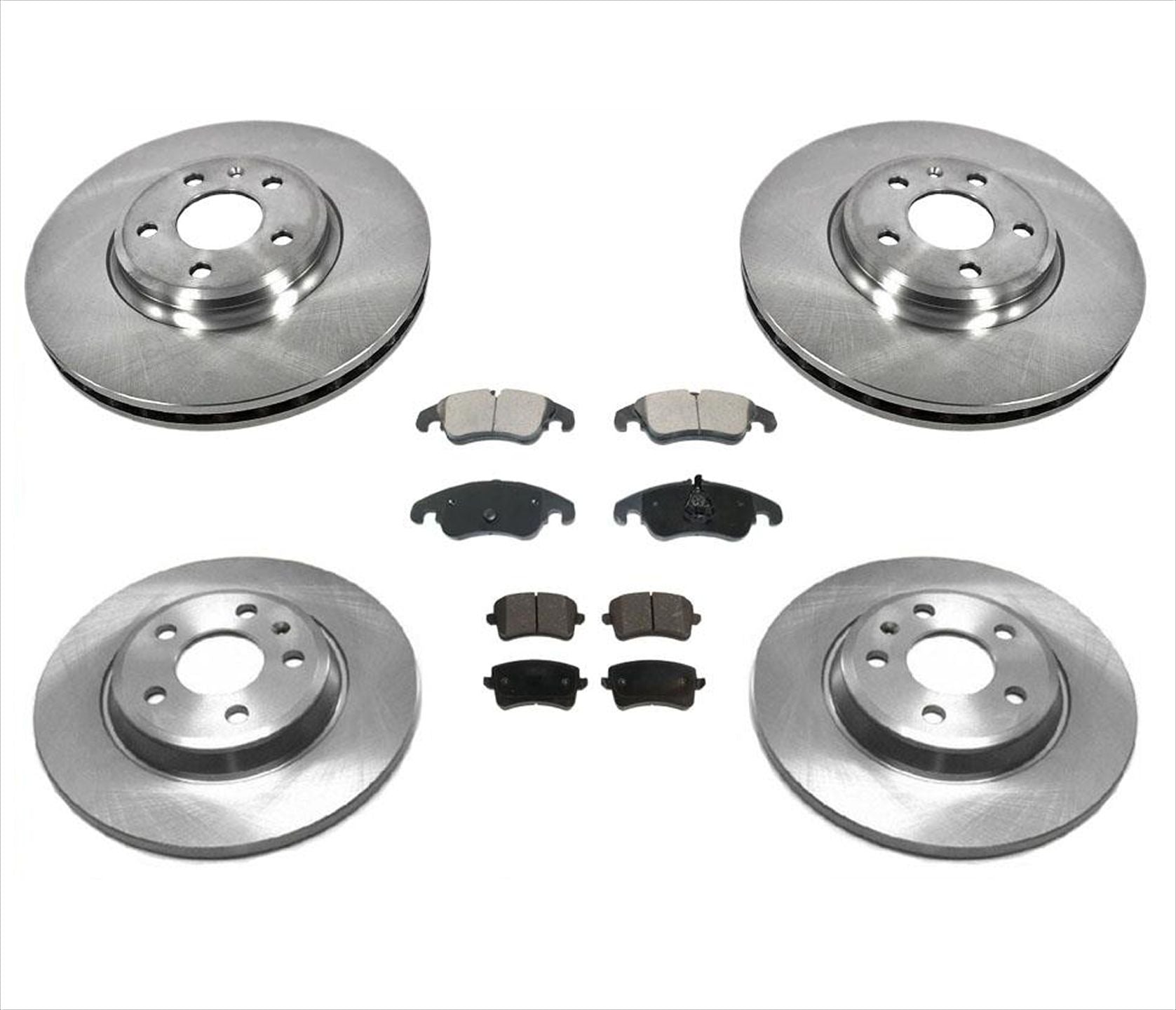 Front Rear Disc Brake Rotors & Brake Pads for Audi A4 Q5 09-11 6pc Kit