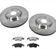 Front Ceramic Rotors and Brake Pads for Audi A4 Sedan 1.8L 2.0L 320MM 2009-2011