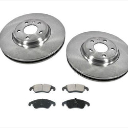 Front Ceramic Rotors and Brake Pads for Audi A4 Sedan 1.8L 2.0L 320MM 2009-2011