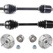 Front CV Axles & Wheel Hub Kit For Acura TL 3.2L Automatic Transmission 04-06