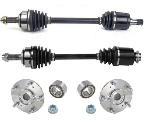 Front CV Axles & Wheel Hub Kit For Acura TL 3.2L Automatic Transmission 04-06