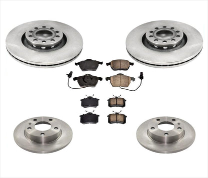 For 02-04 A4 Quattro 1.8L With 312mm Front Brake Disc Rotors & 245MM Rr Rotors