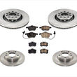 For 02-04 A4 Quattro 1.8L With 312mm Front Brake Disc Rotors & 245MM Rr Rotors
