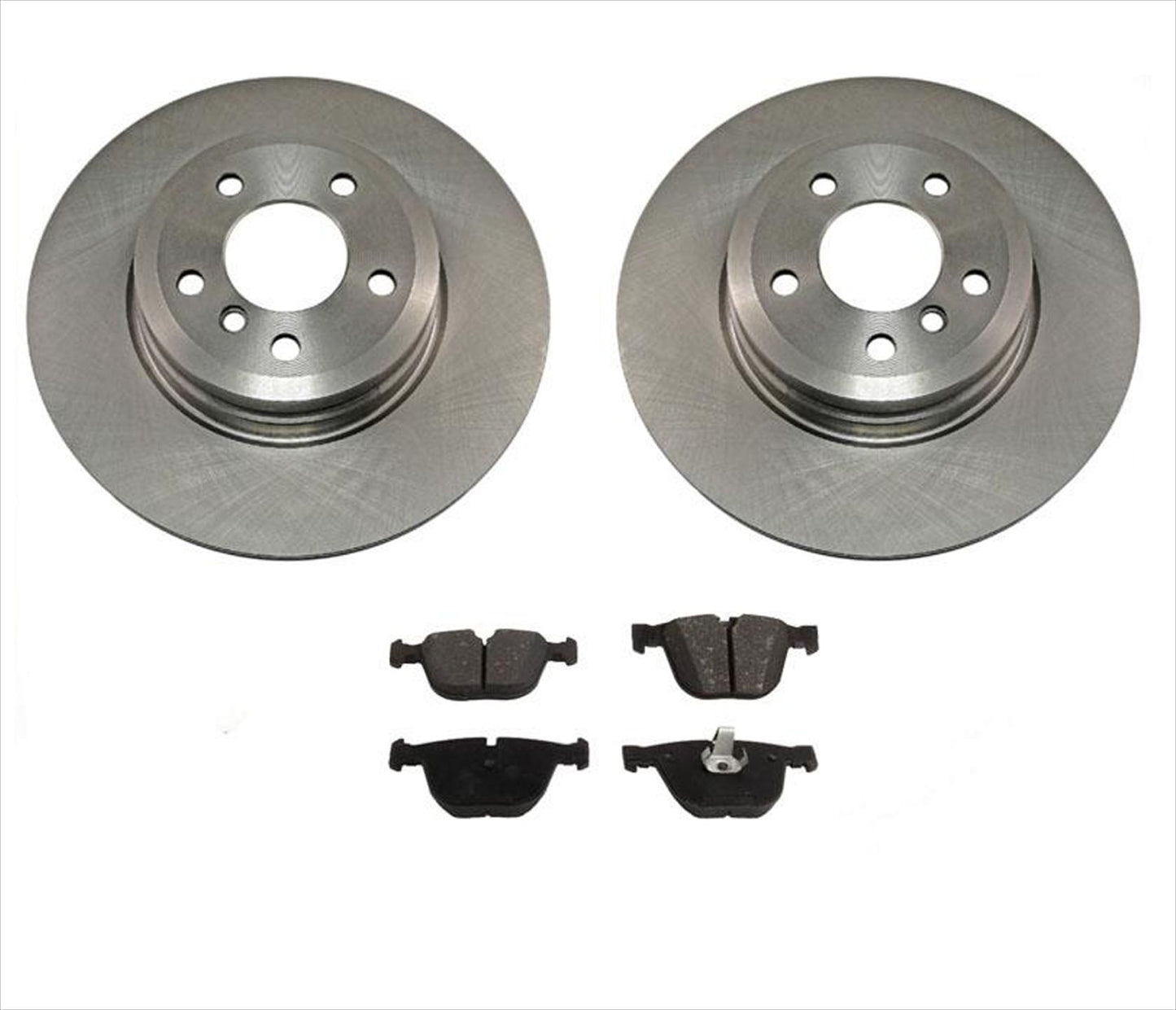 Compatible con BMW 2007-2010 BMW X5 4.8L (2) rotores de disco de freno trasero y pastillas de freno de cerámica.