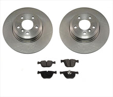 Compatible con BMW 2007-2010 BMW X5 4.8L (2) rotores de disco de freno trasero y pastillas de freno de cerámica.