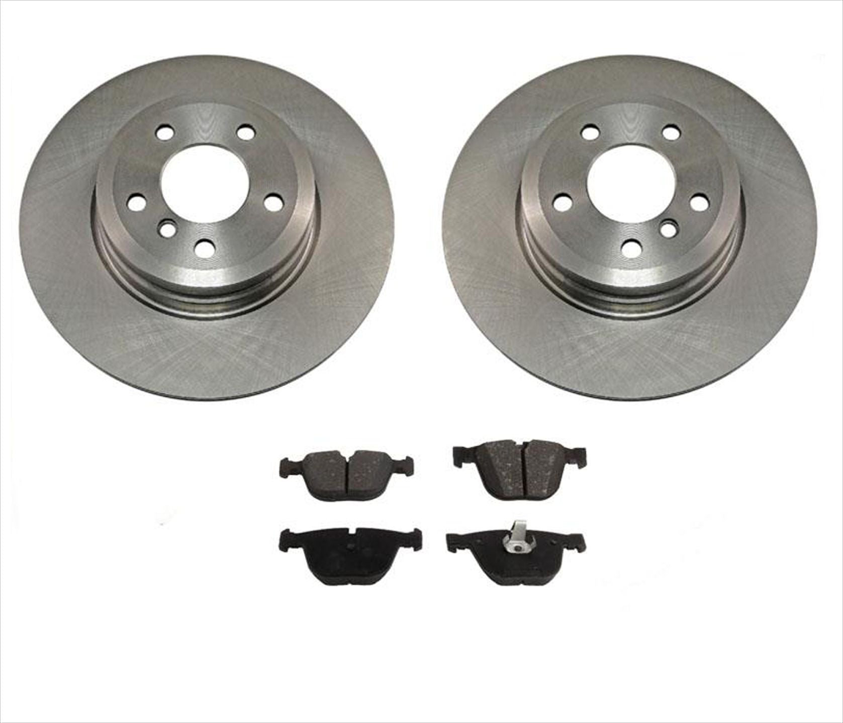 Compatible con BMW 2007-2010 BMW X5 4.8L (2) rotores de disco de freno trasero y pastillas de freno de cerámica.
