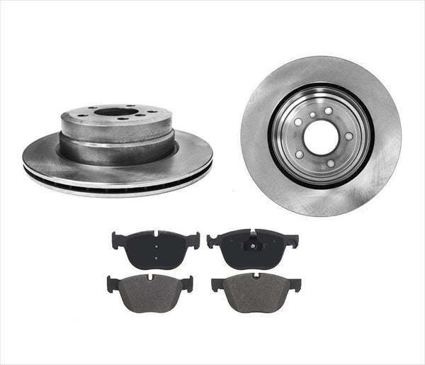 Rear Brake Disc Rotors & Ceramic Pads for 2007-2016 BMW X5 3.0L Only 3pc Kit