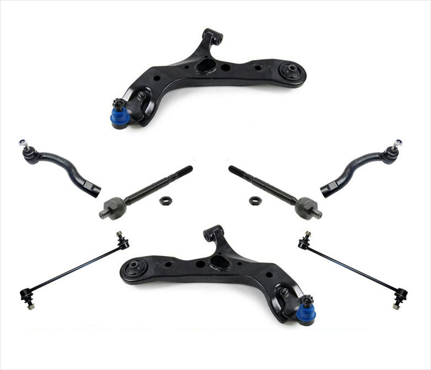 Se adapta a 06-18 Toyota Rav4 brazos de control delanteros rótulas varillas de amarre barra estabilizadora 8 piezas