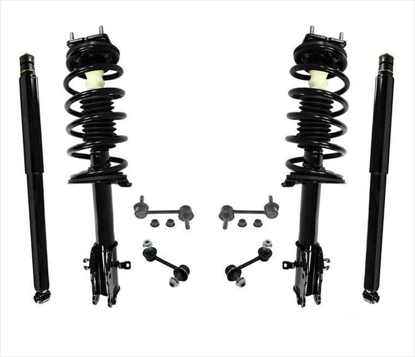 Conjunto de puntal de resorte delantero, amortiguadores traseros, enlaces delanteros y traseros para Mazda CX-9 07-15