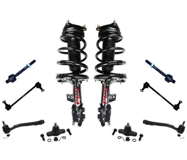 Front Complete Struts Tie Rods and Sway Bar links for Hyundai Elantra 2.0L 09-10