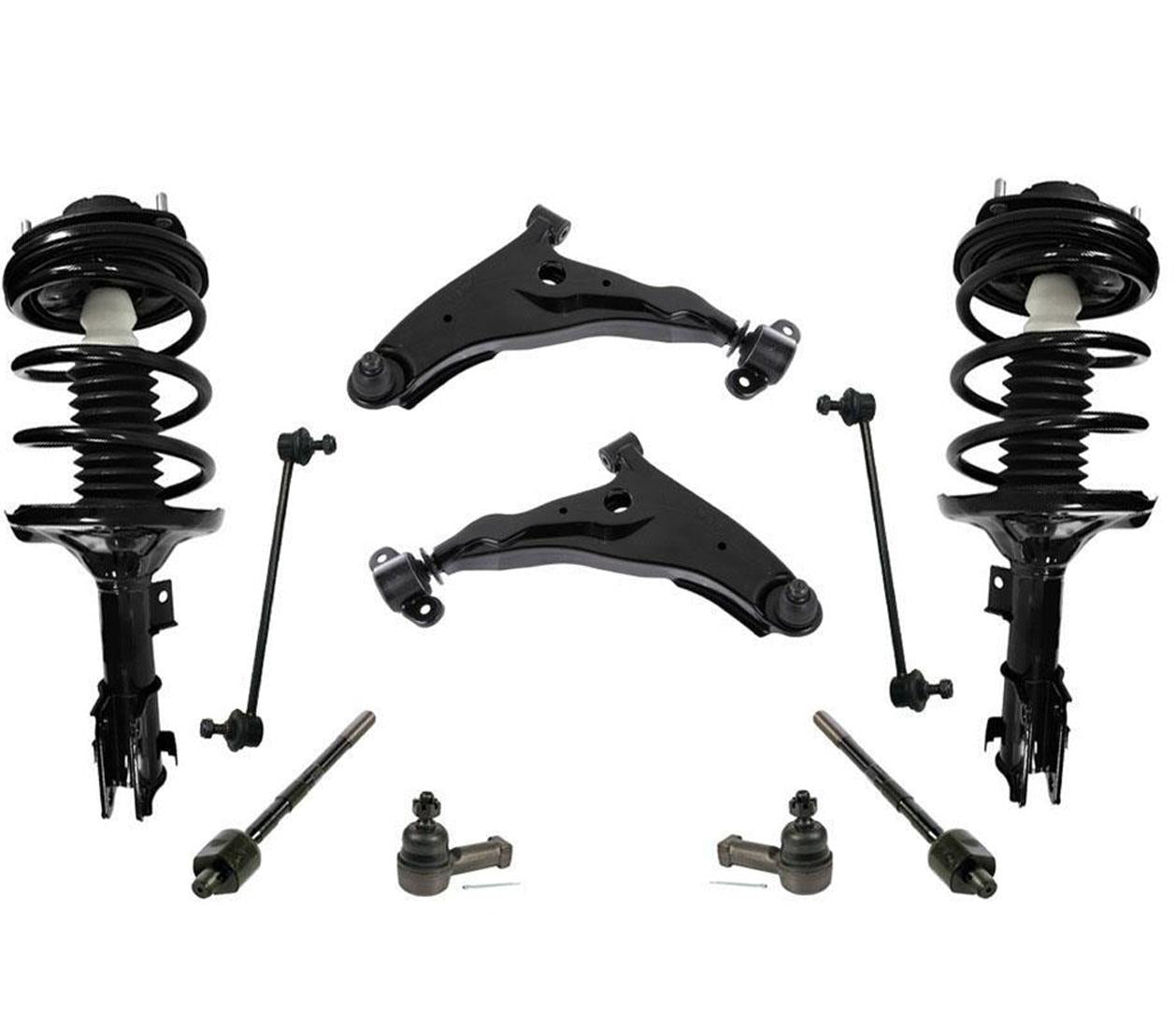 For 01-05 Sebring 2 Door Coupe Control Arms Tie Rod Sway Liks Coil Spring Struts