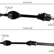 Eje delantero CV izquierdo y derecho para Ford Focus 12-17 2.0L ASPIRADO NATURAL