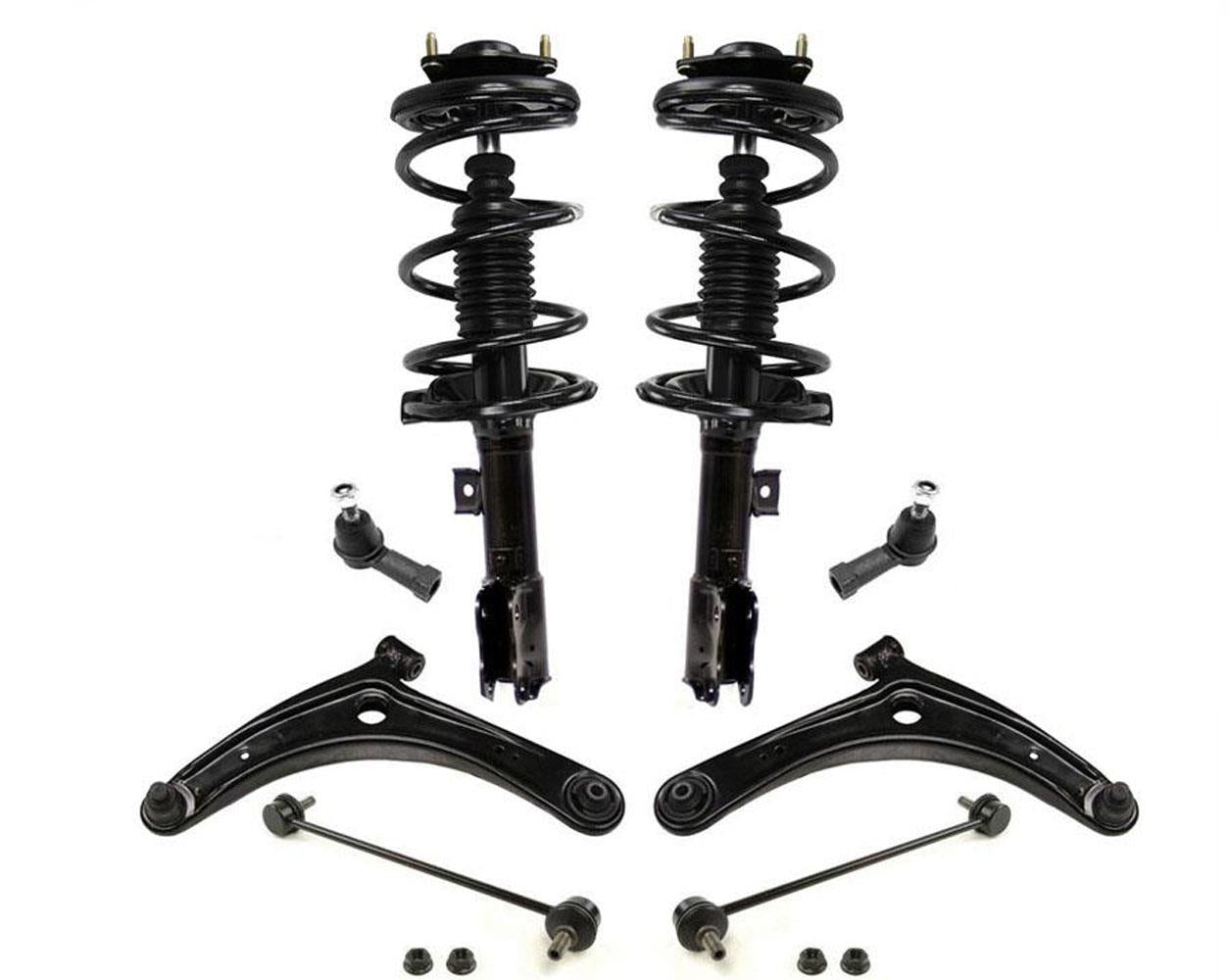 Front Coil Spring Struts & Steering Chassis Kit for Mitsubishi GTS Lancer 08-11