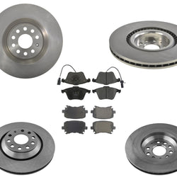 Rotores de freno de disco de 345 mm y pastillas de freno de cerámica delanteras para Passat CC 3.6L 2009-2010