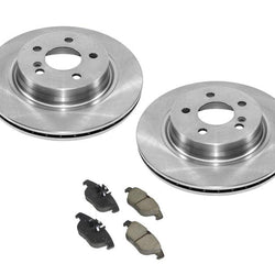 For 12-15 C250 Mercedes With Sport Rear Vented Brake Rotors Ceramic Pads