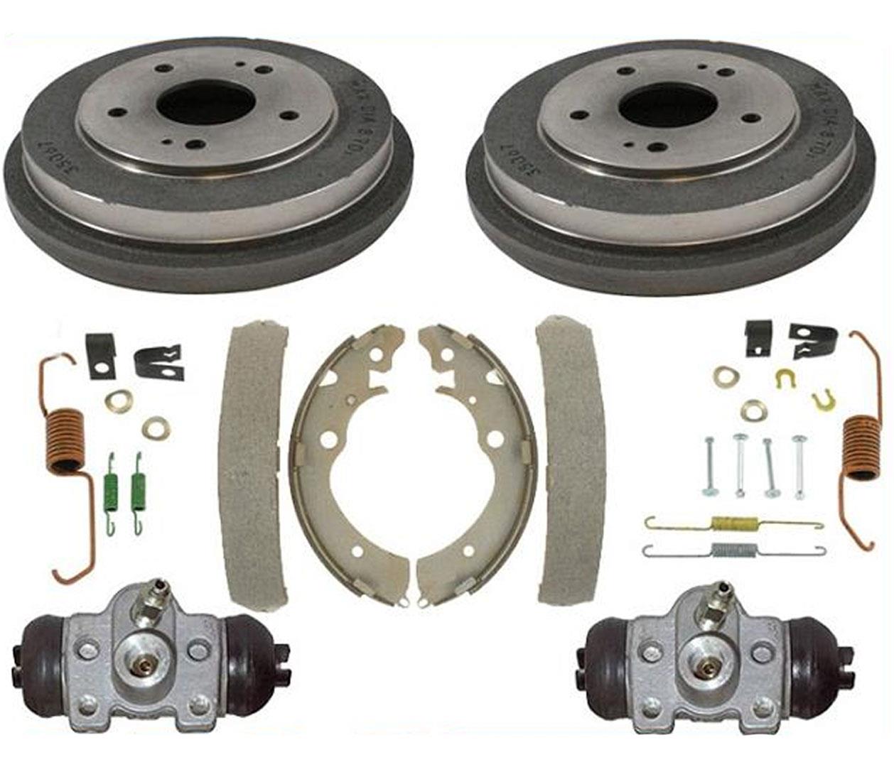 Rear Drums Brake Shoes Spring Kit Wheel Cylinders for Honda CRV 1997-2001