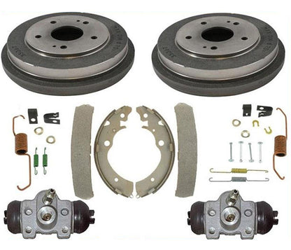 Rear Drums Brake Shoes Spring Kit Wheel Cylinders for Honda CRV 1997-2001