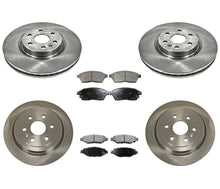 4 juegos de rotores delanteros traseros y pastillas de freno para Cadillac SRX 10-16