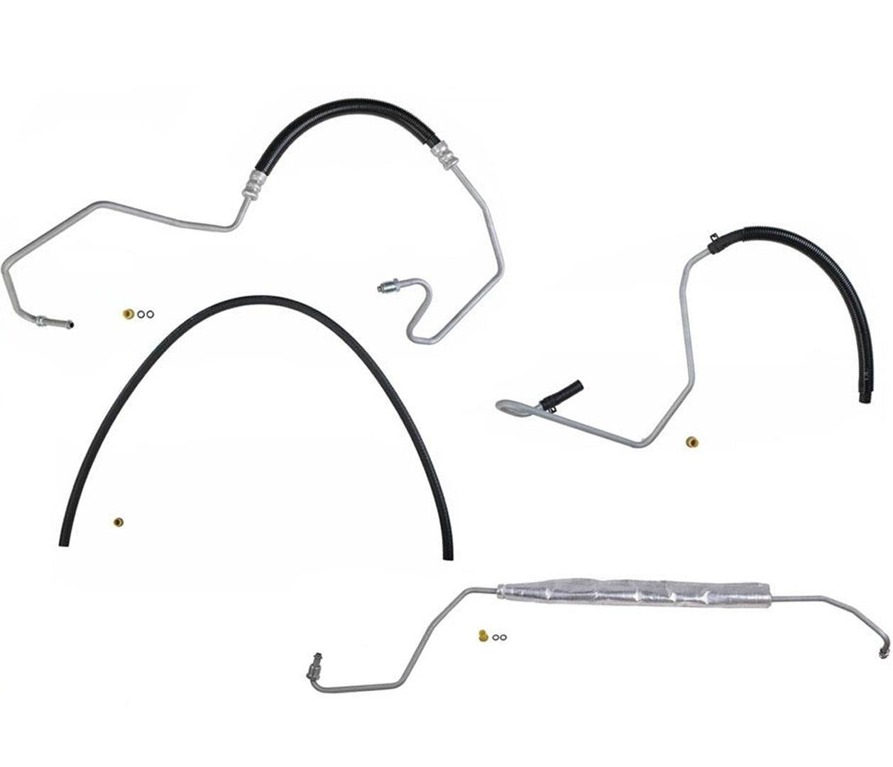 Para 96-00 Chevy C2500 bomba de tracción trasera a mangueras de dirección hidroasistida 4 piezas Kt