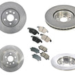 Front & Rear Disc Brake Rotors Ceramic Pads Fits 2012-2015 Range Rover Evoque