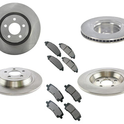 Pastillas de rotores de freno de disco sólido trasero con ventilación delantera para Ford Mustang 15-20 2.3L 3.7L