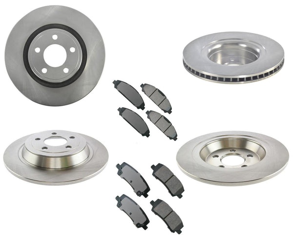 Pastillas de rotores de freno de disco sólido trasero con ventilación delantera para Ford Mustang 15-20 2.3L 3.7L