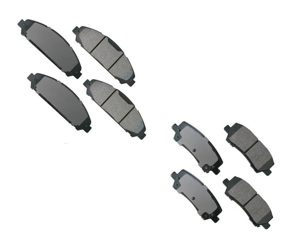 Front & Rear Ceramic Brakes Pads Fits 15-20 Ford Mustang 2.3L 3.7L Base Models
