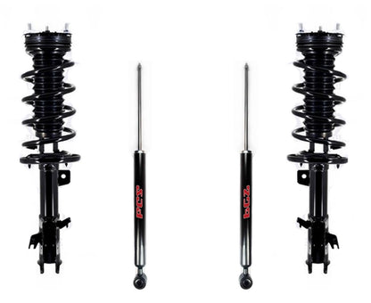 FRONT Complete Coil Spring Struts + Rear Shocks for 2011-2016 Ford Fiesta 4pc