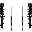 FRONT Complete Coil Spring Struts + Rear Shocks for 2011-2016 Ford Fiesta 4pc