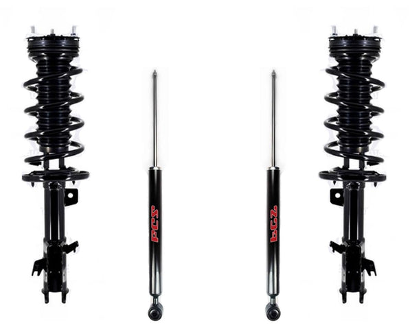 FRONT Complete Coil Spring Struts + Rear Shocks for 2011-2016 Ford Fiesta 4pc