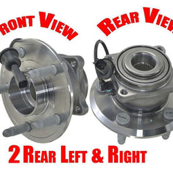 (2) REAR Wheel Bearing Hub Assembly 590470 W ABS Sensor Fits 10-16 Equinox