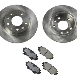 Fits Mazda 3 Made in Japan Vin J W/Manual Park Rear Disc Brake Rotors Pads 14-18
