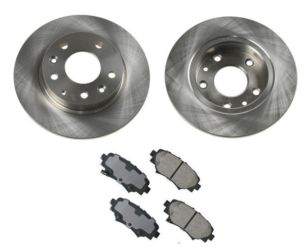 Fits Mazda 3 Made in Japan Vin J W/Manual Park Rear Disc Brake Rotors Pads 14-18