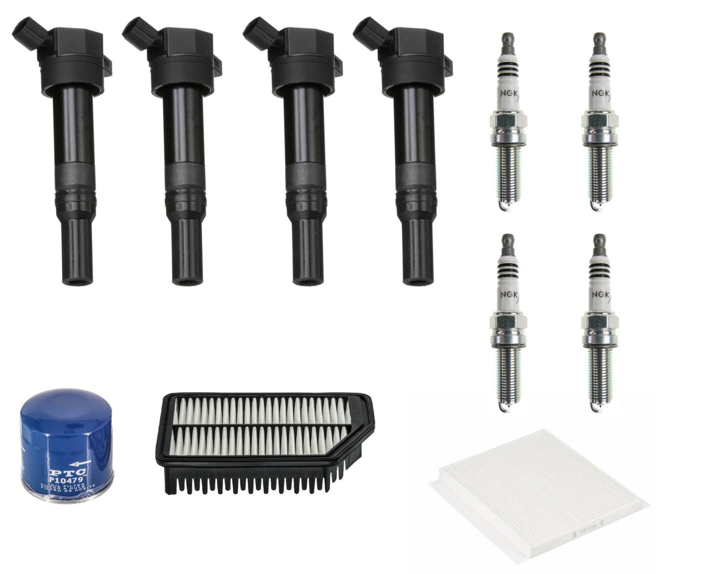 Ignition Coils Spark Plugs Filters Tune Up for Hyundai Elantra 2012-2016 1.8L