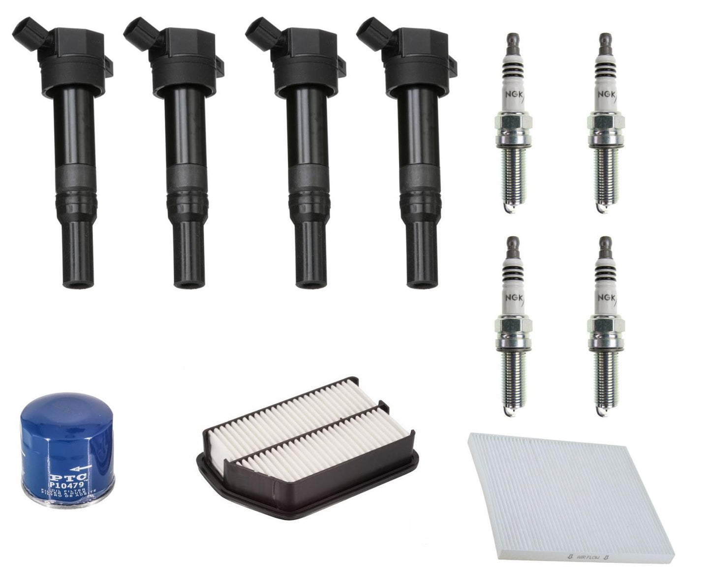 Ignition Coils Spark Plugs Filters Tune Up Fits 14-15 Hyundai Tucson 2.0L