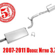 Se adapta a Dodge Nitro 3.7L 07-11 nuevo silenciador y silenciador de tubo trasero fabricado en EE. UU.